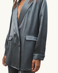 Silk Laundry Relaxed Blazer in SLATE