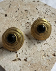 Natalia Onyx Stud Earrings GOLD Smith-SMITH-Frolic Girls
