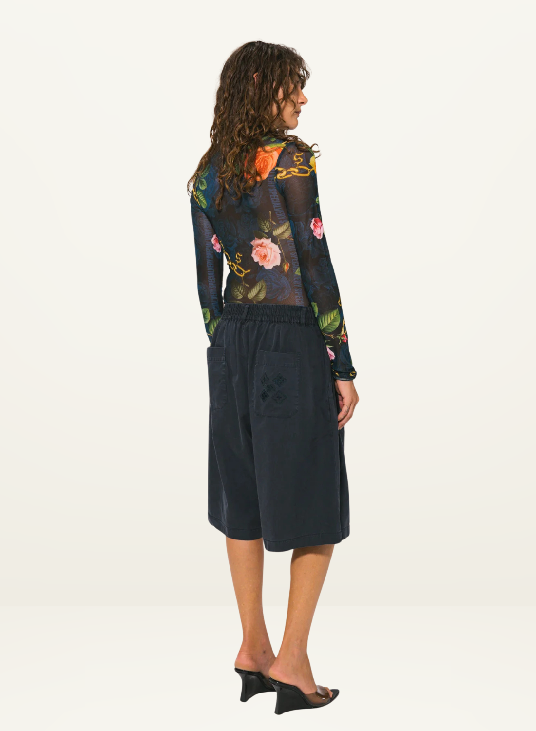 Something Very Special Chains and Roses LS Mini Dress