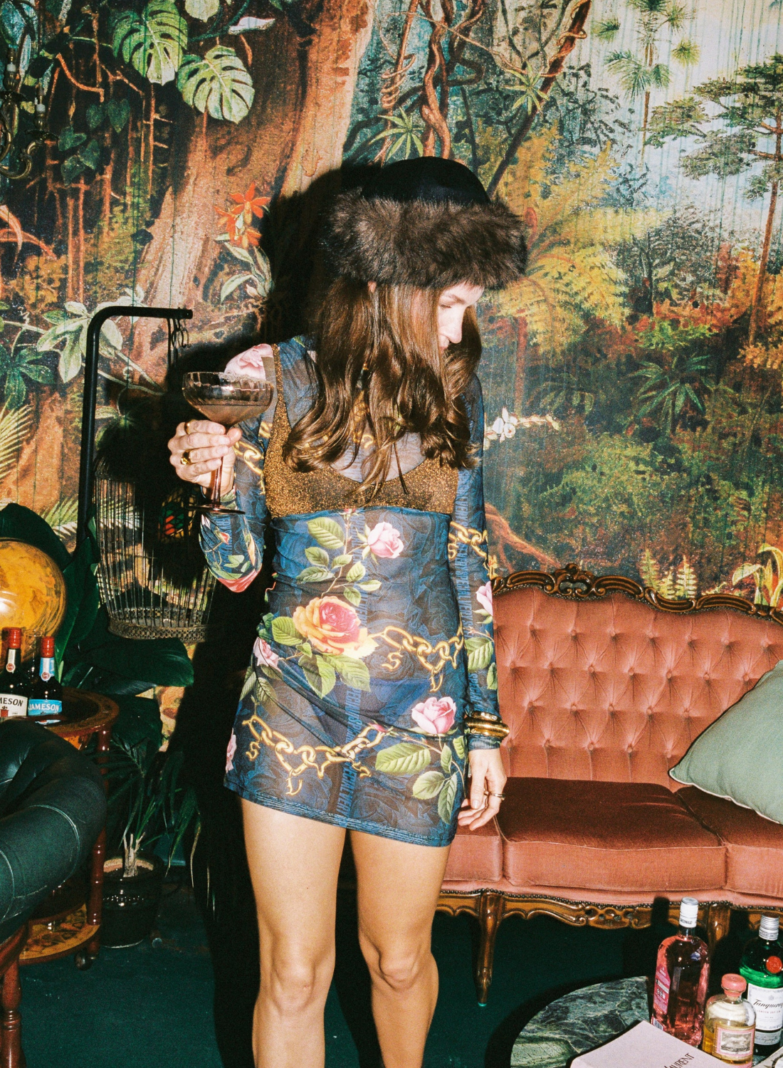 Something Very Special Chains and Roses LS Mini Dress
