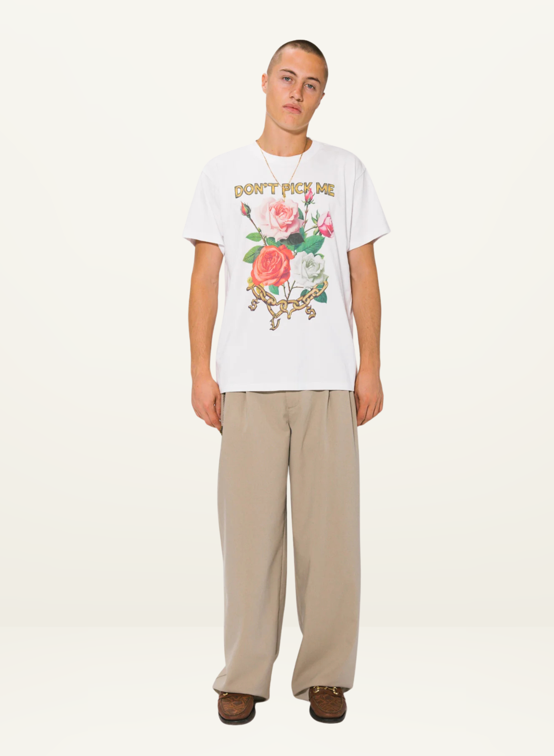 Something Very Special Don't Pick Me Graphic Boxy Tee in WHITE