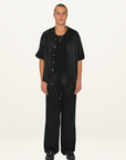 Something Very Special Panel Geo Resort Shirt in Black