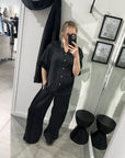 Something Very Special Panel Geo Vacay Pant in Black