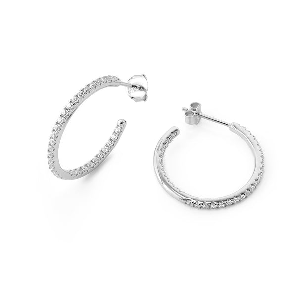 Sophia Pave Hoops SILVER Smith-SMITH-Frolic Girls
