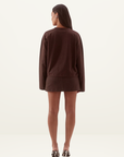 Sovere Izel Long Sleeve Top in Chocolate