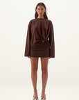 Sovere Izel Long Sleeve Top in Chocolate