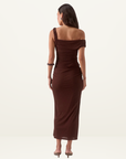 Sovere Rua Asym Dress in Granche