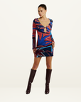 Summi Summi Amie LS Mini Dress in Bordeaux
