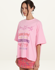 Summi Summi Band Tee in PINK // LAST ONE - SIZE XS