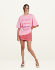 Summi Summi Band Tee in PINK // LAST ONE - SIZE XS