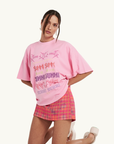 Summi Summi Band Tee in PINK // LAST ONE - SIZE XS