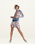 Summi Summi Bias Cut Mini Skirt in Nautilus