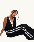 Summi Summi Knit Pants in BLACK & CREAM