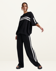 Summi Summi Knit Pants in BLACK & CREAM