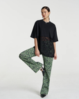 Summi Summi Lace Panel Tee in Black