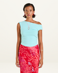 Summi Summi Off Shoulder Tank in Aqua