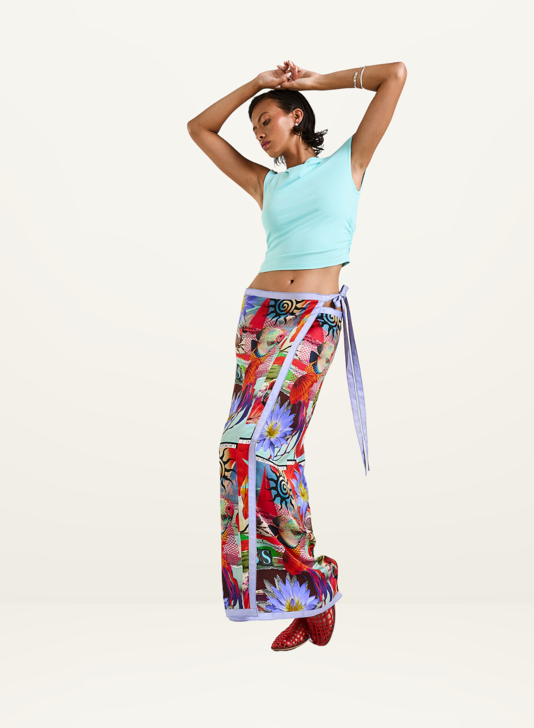 Summi Summi Off Shoulder Tank in Aqua