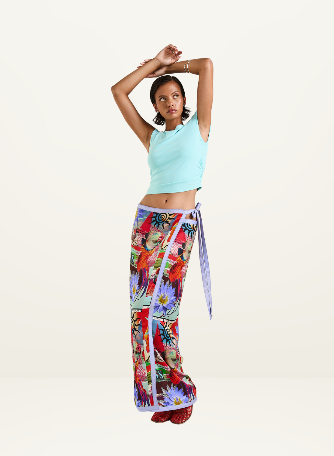 Summi Summi Off Shoulder Tank in Aqua