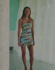 Summi Summi Strapless Mesh Mini Dress in Zanzibar // LAST ONE SIZE XS & S