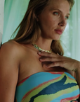 Summi Summi Strapless Mesh Mini Dress in Zanzibar // LAST ONE SIZE XS & S