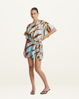 Summi Summi Tie Front Dress in Zanzibar