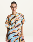 Summi Summi Tie Front Dress in Zanzibar