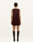 Summi Summi VNeck Mini Dress in Syrah