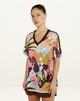 Summi Summi Wonderland V Neck Mesh Tee