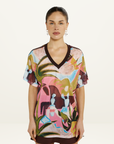 Summi Summi Wonderland V Neck Mesh Tee