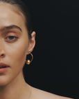 Temple Of The Sun Alba Medium Hoops in Gold