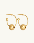 Temple Of The Sun Alba Medium Hoops in Gold