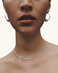 Temple Of The Sun Alba Medium Hoops in Silver