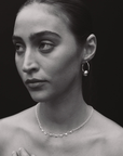 Temple Of The Sun Alba Medium Hoops in Silver