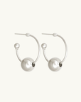 Temple Of The Sun Alba Medium Hoops in Silver