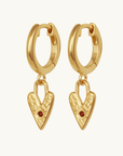 Temple Of The Sun Lover Earrings in GOLD