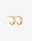 Temple Of The Sun Priam Split Hoops in GOLD