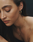 Temple Of The Sun Reign Oval Necklace in GOLD