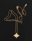 Temple Of The Sun Reign Oval Necklace in GOLD