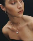 Temple Of The Sun Reign Oval Necklace in SILVER