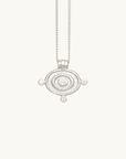 Temple Of The Sun Reign Oval Necklace in SILVER