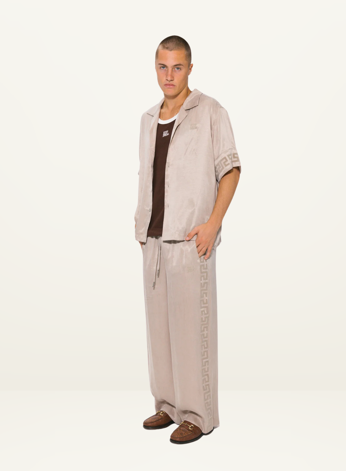 Very Special Stone Panel Geo Resort Shirt