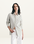 Victoria & Woods Cammandment Shirt in JUNIPER STRIPE