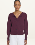 Viktoria & Woods Hart Merino Cardigan in Garnet