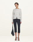 Viktoria & Woods Hart Merino Cardigan in Ivory Marle