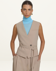 Viktoria & Woods Rhythm Vest in CARDAMON