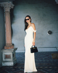With Harper Lu Draped Gown in Lemon