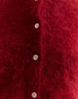 World Of Nomads Frankie Crew Neck Cardigan in MERLOT