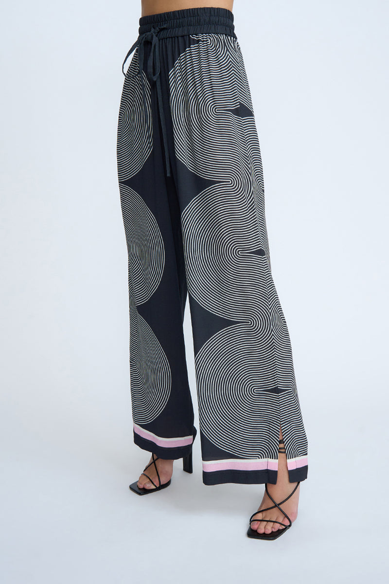 Zen Linear Pant BLACK IVORY PINK By Johnny-By Johnny-Frolic Girls