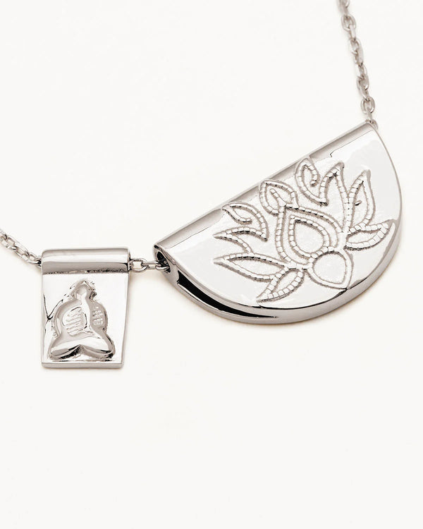 Lotus and Little Buddha Necklace SILVER By Charlotte-By Charlotte-Frolic Girls