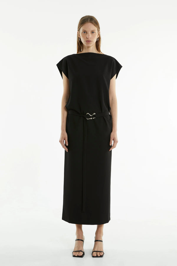 Paradigm Belted Maxi Dress BLACK Third Form-Third Form-Frolic Girls